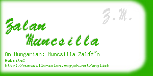 zalan muncsilla business card